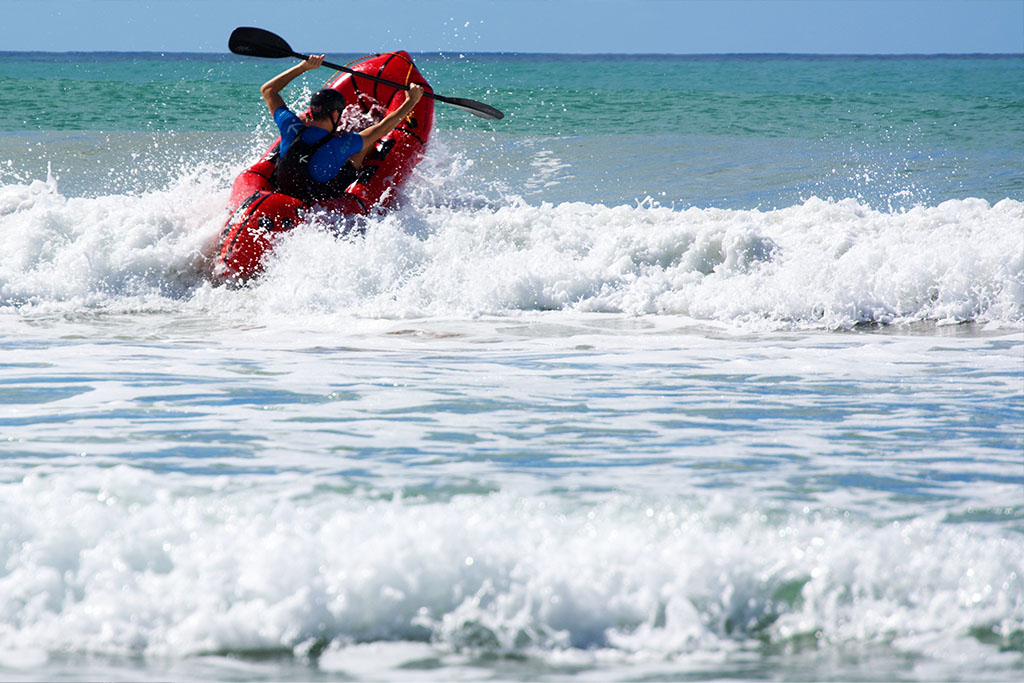 Packraftování u Waihi Beach